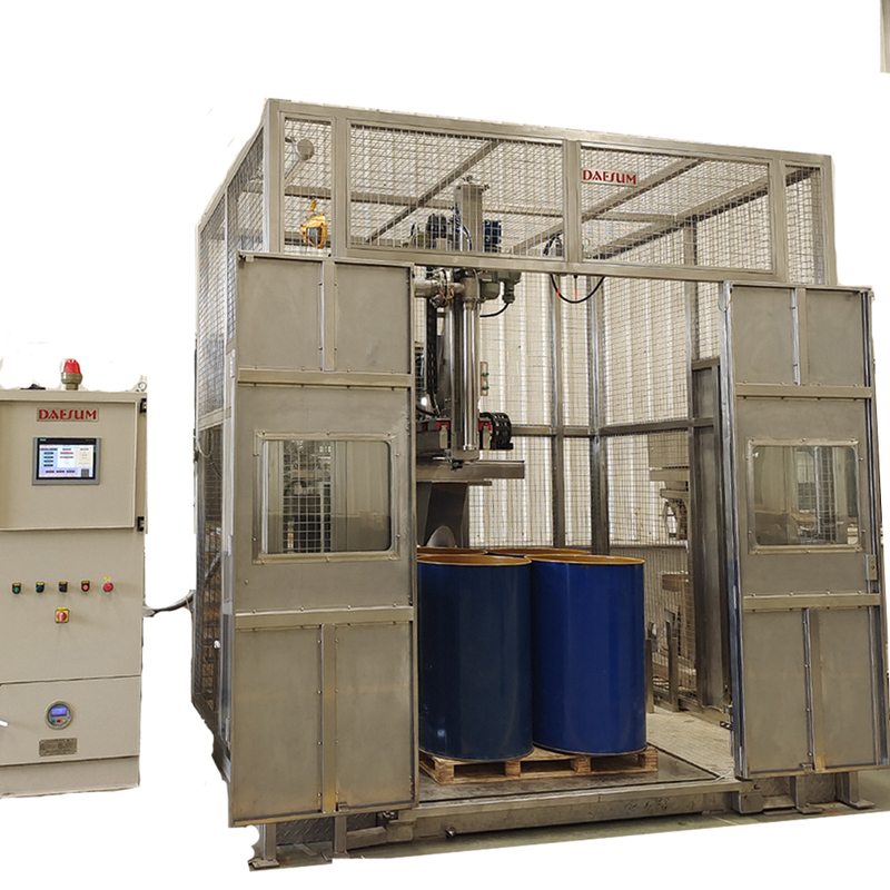 Fully Automatic Pallet Filling Machine with Stainless Steel 304/316 Construction and ±0.2%FS Accuracy for Oil Wide Open Drum Design